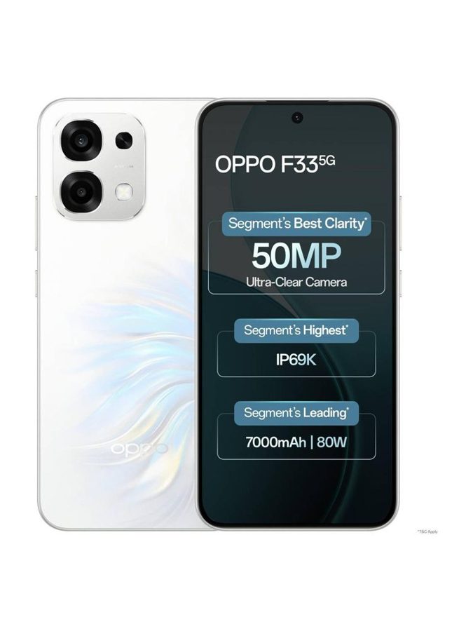 [PH-OPP-627587F10C] OPPO F33 5G (Pearl White, 6GB RAM, 128 GB)
