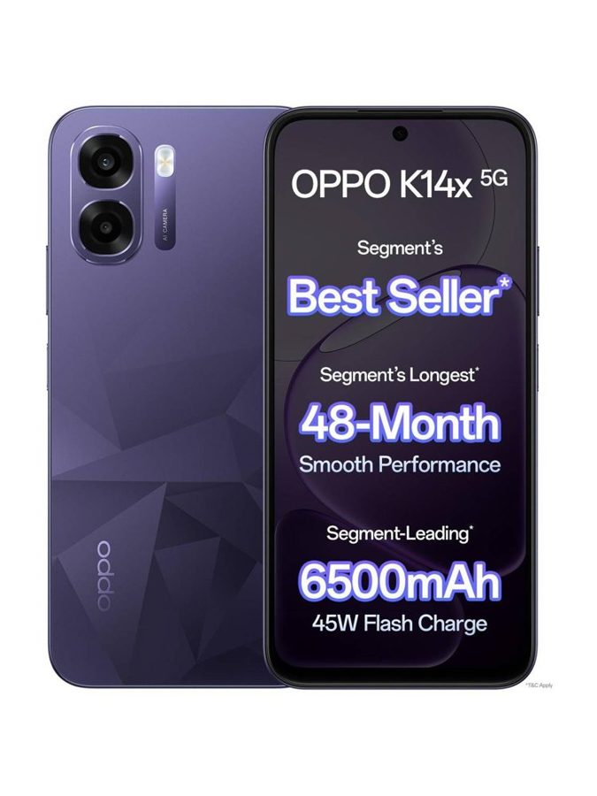 [PH-OPP-0D835BDED2] OPPO K14x 5G (Prism Violet, 6GB RAM, 128 GB)