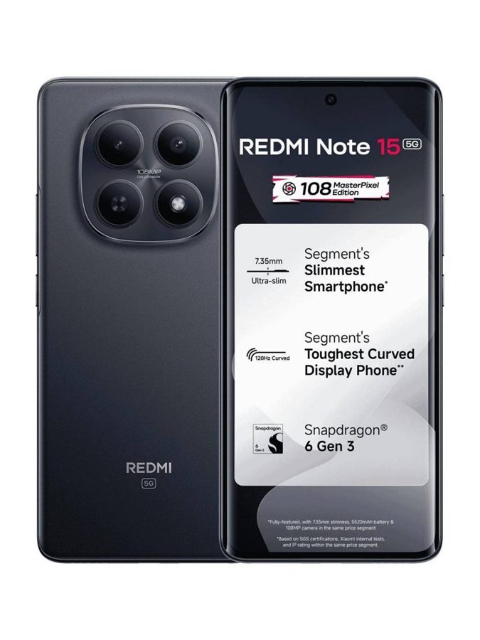 [PH-RED-F845F6957D] REDMI Note 15 5G (Black, 8GB RAM, 128 GB)