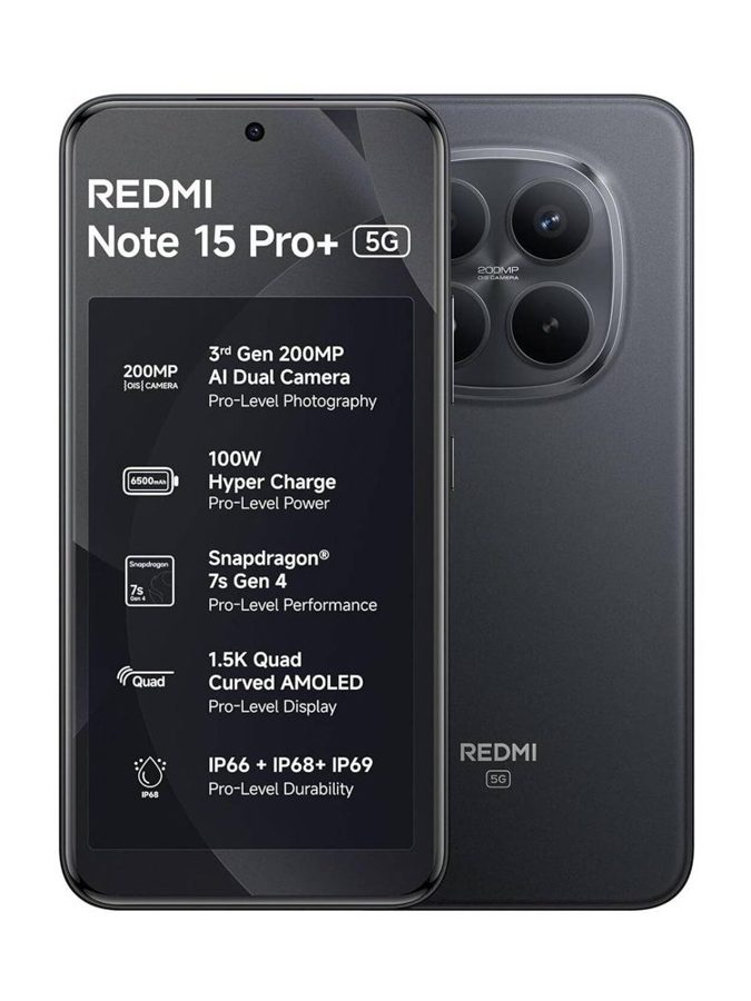 [PH-RED-00E8E96713] REDMI Note 15 Pro 5G (Carbon Black, 8GB RAM, 128 GB)