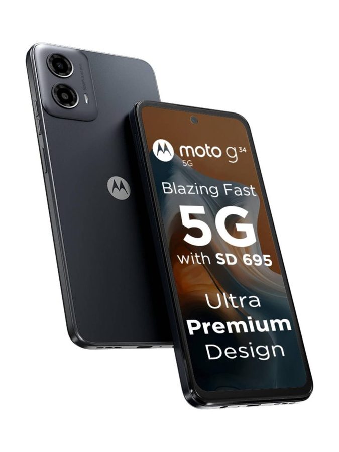 [PH-MOT-2D756292D2] Motorola G34 5G (Charcoal Black, 8GB RAM, 128 GB)