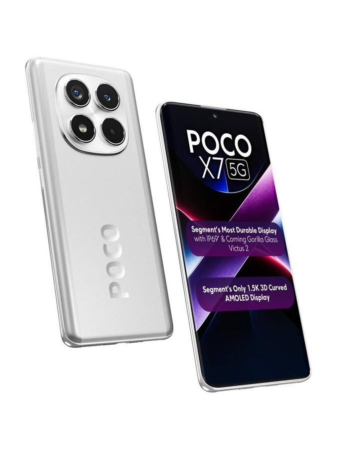 [PH-POC-ABA4B3F9AA] POCO X7 5G (Cosmic Silver, 8GB RAM, 256 GB)