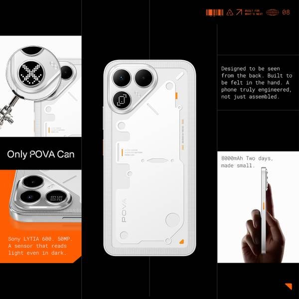 Tecno Pova 8 5G (16 Bit White, 128 GB) (6 GB RAM) - Photo 2