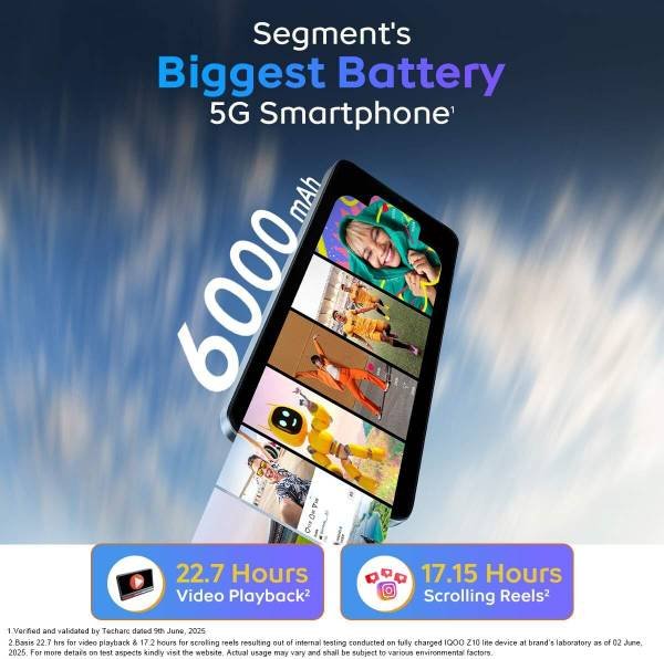 IQOO Z10 Lite 5G (Titanium Blue, 128 GB) (4 GB RAM) - Photo 2