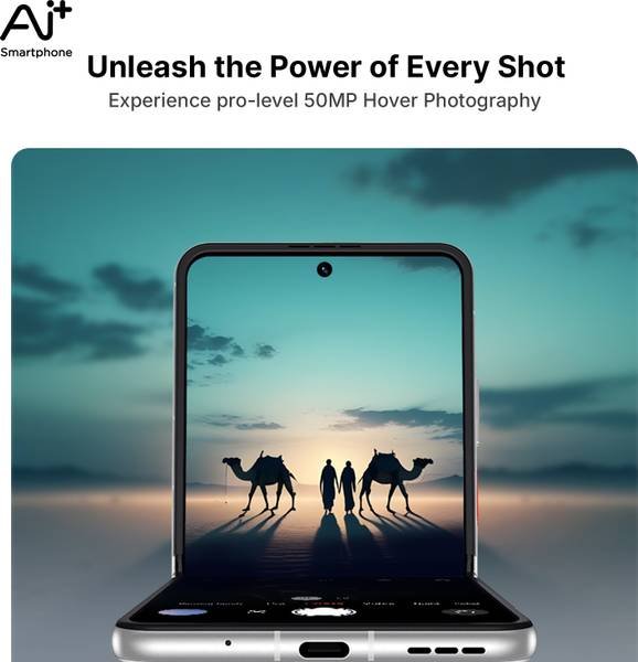 Ai+ NovaFlip 5G (Glacier White, 256 GB) (8 GB RAM) - Photo 3