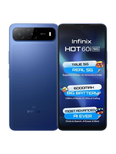 [SM4-5B399EA7B9E02D43] Infinix HOT 60i 5G (Shadow Blue, 128 GB) (4 GB RAM)