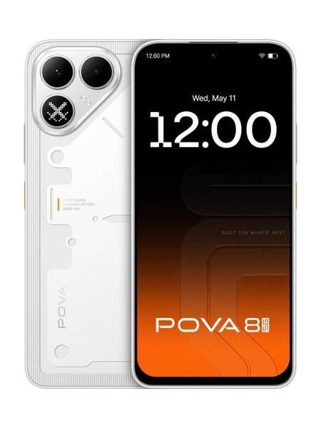 [SM4-1E59703655C7D8B4] Tecno Pova 8 5G (16 Bit White, 128 GB) (6 GB RAM)