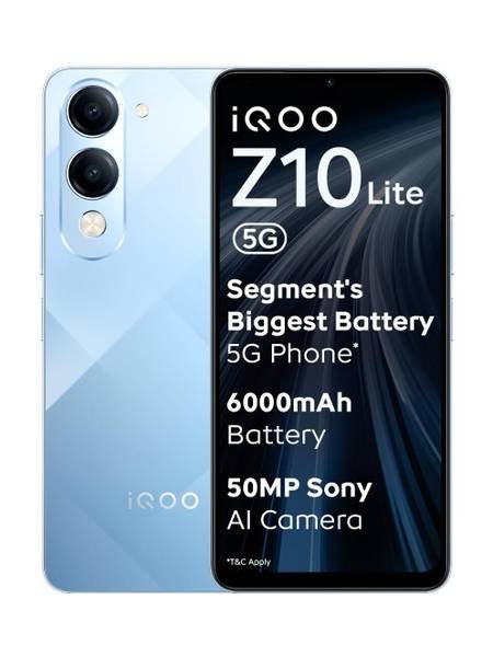 [SM4-0FC2DE1E0A7F9AC9] IQOO Z10 Lite 5G (Titanium Blue, 128 GB) (4 GB RAM)
