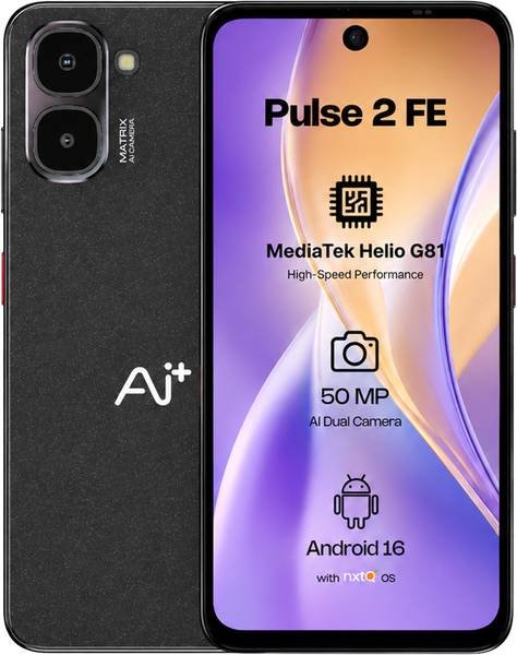 [SM4-6113898EADE909EC] Ai+ Pulse 2 FE (Black, 64 GB) (4 GB RAM)
