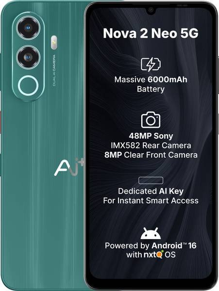 [SM4-A65F22B8534BCCDF] Ai+ Nova 2 Neo 5G (Green, 128 GB) (6 GB RAM)