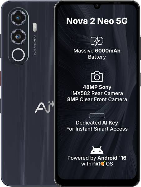 [SM4-A4797DDA24BE39A2] Ai+ Nova 2 Neo 5G (Black, 128 GB) (4 GB RAM)