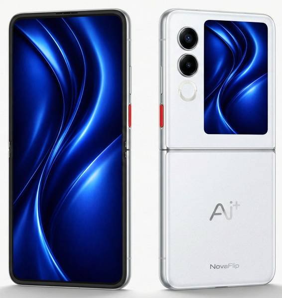 [SM4-8B3D2E42CB5D6571] Ai+ NovaFlip 5G (Glacier White, 256 GB) (8 GB RAM)