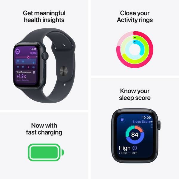 Apple Watch SE 3(2025) GPS 40mm Starlight Aluminium Case Starlight Sport Band-S/M (Yellow, Small/Medium) - Photo 3