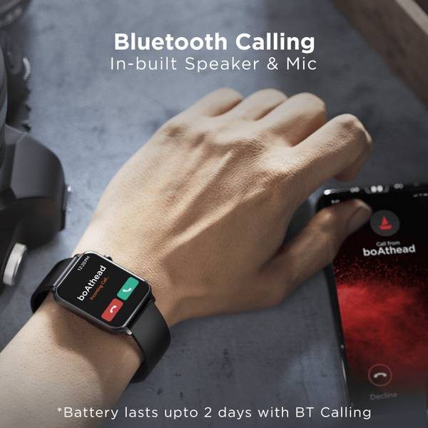 boAt Storm Call w/ 4.29 cm(1.69"), BT Calling & 550 Nits Brightness Smartwatch (Black, Free Size) - Photo 3