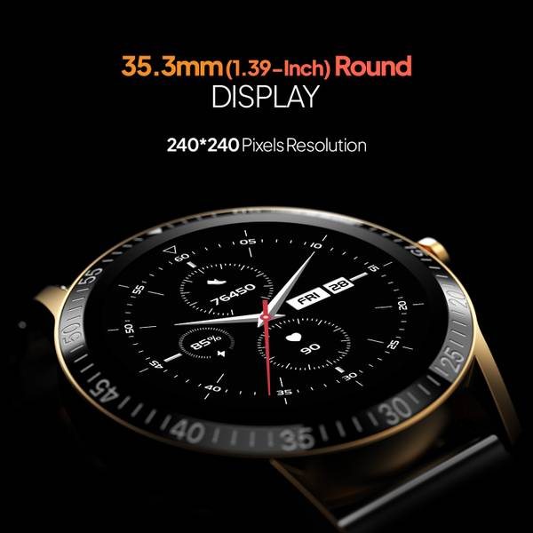 Fire-Boltt Talk 35.3mm (1.39) Bluetooth Calling with SpO2, Metal Body & Luxury Design Smartwatch (Black, Free Size) - Photo 4