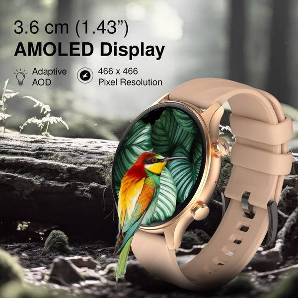 Fastrack Optimus2 Pro-1.43'' AMOLED|Advanced Blazing Fast UI|AOD|Metal Case|Working Crown Smartwatch (Black, Free Size) - Photo 2