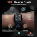 GOBOULT Trail 2.01'' 3D Curved HD Display, Working Crown, Health Monitor, IP68 Smartwatch (Blue, Free Size) - Photo 4
