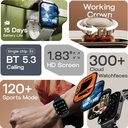 GOBOULT Drift 2, 15 days Battery life, 1.83 HD Screen, 500Nits Brightness Smartwatch (Grey, Free Size) - Photo 2