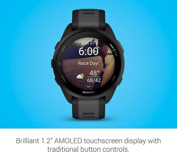 GARMIN Forerunner 165 Black (A04714) Smartwatch (Black, Grey, Free Size) - Photo 3