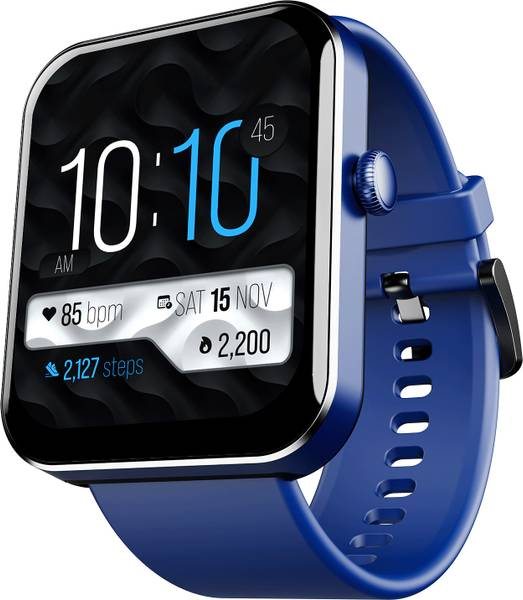 [SMW-3EE09D9A36AFD104] boAt Wave Flex Connect w/ 4.64 CM(1.83") HD Display,BT Calling & Premium Metal Design Smartwatch (Blue, Free Size)