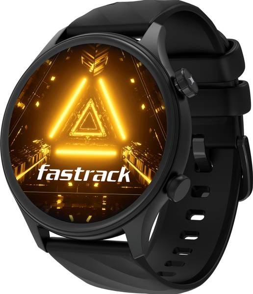 [SMW-475346E8157AE673] Fastrack Optimus2 Pro-1.43'' AMOLED|Advanced Blazing Fast UI|AOD|Metal Case|Working Crown Smartwatch (Black, Free Size)