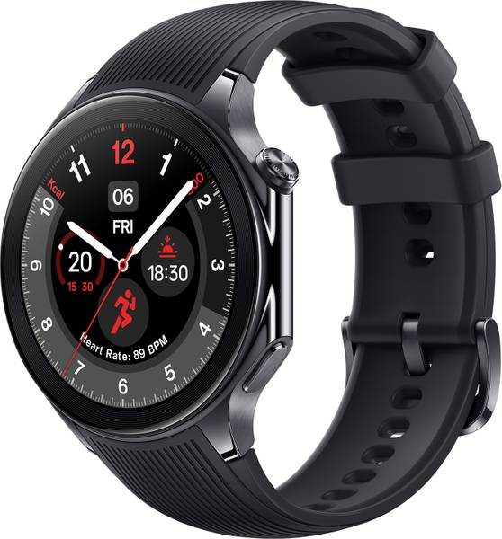 [SMW-103E98C61E501A15] OnePlus Watch 2 with Wear OS 4, Snapdragon W5 Chipset & Up to 100 hours battery Smartwatch (Black, Free Size)