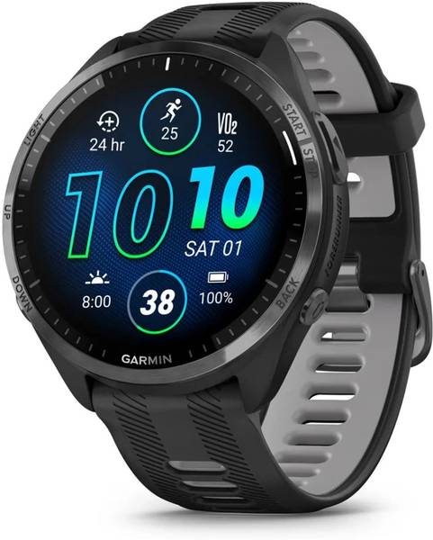 [SMW-CAB61823943E7286] GARMIN Forerunner 965 Music Black/Grey with Built-in GPS Running Smartwatch (Free Size)