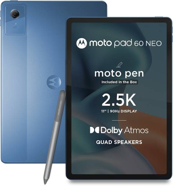[SMT-DBF5C25AB2CAD82B] MOTOROLA Pad 60 Neo 6 GB RAM 128 GB ROM 11 inch with Wi-Fi Only Mediatek Dimensity 6300 Tablet (MABILBU BLUE)