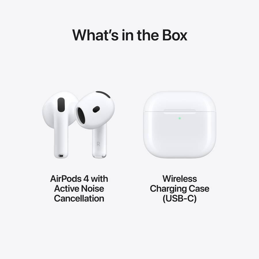 Apple AirPods 4 Wireless Earbuds with Active Noise Cancellation, Adaptive Audio Bluetooth (White) - Photo 3