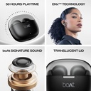 boAt Airdopes 212,Translucent Lid, 50H Battery,ENx Tech, App Support Bluetooth (Noir Black) - Photo 2