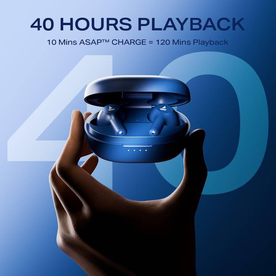 boAt Airdopes 71,40 H Battery, ENx Tech, Low Latency, Stream Ad Free Music via App Bluetooth (Starry Blue) - Photo 3