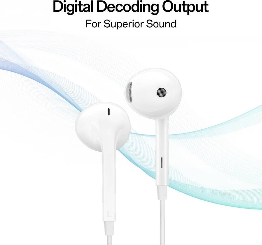 OPPO Type-C Half-in-Ear Wired Earbuds(MH136), 14.2mm Dynamic Coil Wired (White) - Photo 2