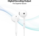 OPPO Type-C Half-in-Ear Wired Earbuds(MH136), 14.2mm Dynamic Coil Wired (White) - Photo 2