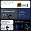 CMF by Nothing Buds 2 Plus with 50dB Hybrid ANC| Hi-Res + LDAC| Spatial Audio| 6HD Mic| 61.5Hrs Bluetooth (Light Grey) - Photo 2