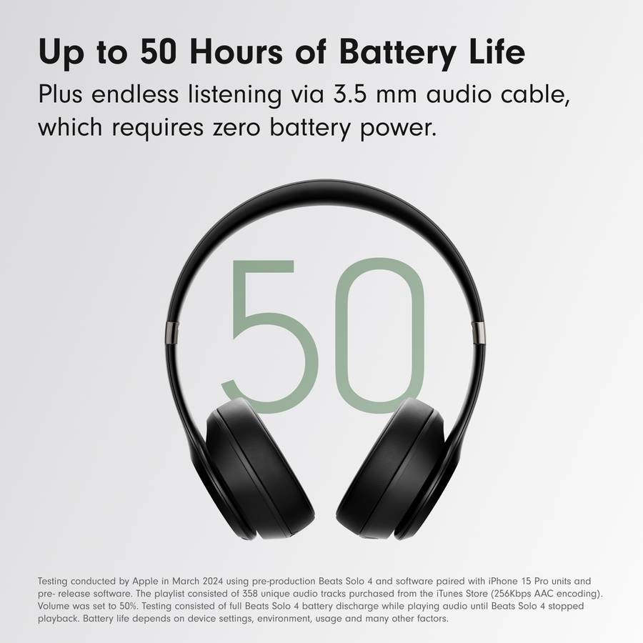 Beats Solo4 up to 50H battery life Bluetooth (Matte Black) - Photo 2