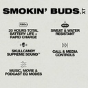 Skullcandy Smokin Buds XT TWS Earbud 3Preset EQmodes,20Hr Playtime+Rapid,Use Either BudSolo Bluetooth (Midnight Smoke) - Photo 2