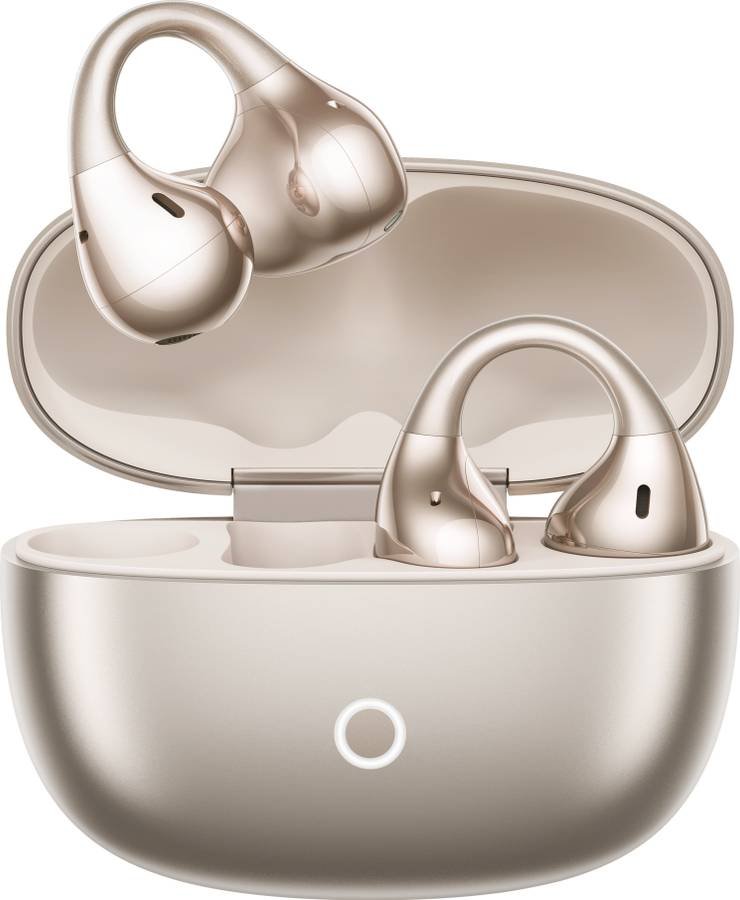 [SMA-D4451DCE9FD2EE70] realme Buds Clip, Paper-Lightweight, AI Dual-Mic ENC, 11mm Dual Magnet,36H Battery,IP55 Bluetooth (Titanium Gold)
