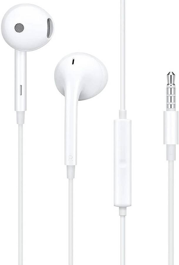 [SMA-BF6FC6B911CC468B] OPPO MH319/MH135 Semi-in-ear Headphones 3.5mm Jack Wide sound field with deep bass Wired (White)