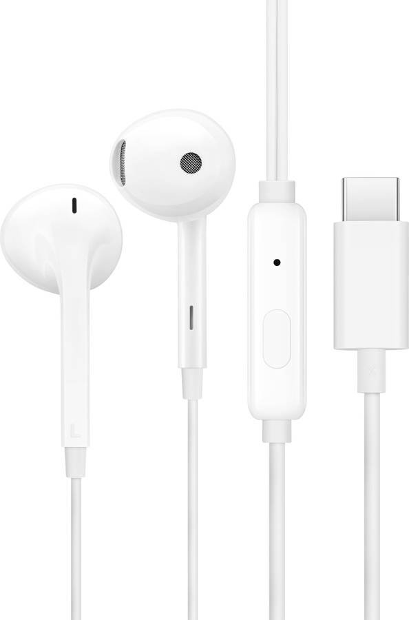 [SMA-27EF4FBA276966F5] OPPO Type-C Half-in-Ear Wired Earbuds(MH136), 14.2mm Dynamic Coil Wired (White)