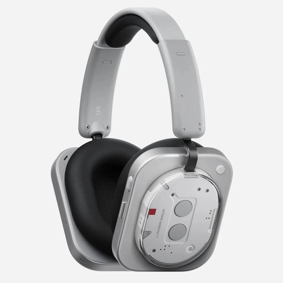 [SMA-7AE49A60F91181EF] Nothing Headphone(1) 42dB ANC| Dual Device| Hi-Res+LDAC|40mm Driver|Sound by KEF Bluetooth & Wired (White)