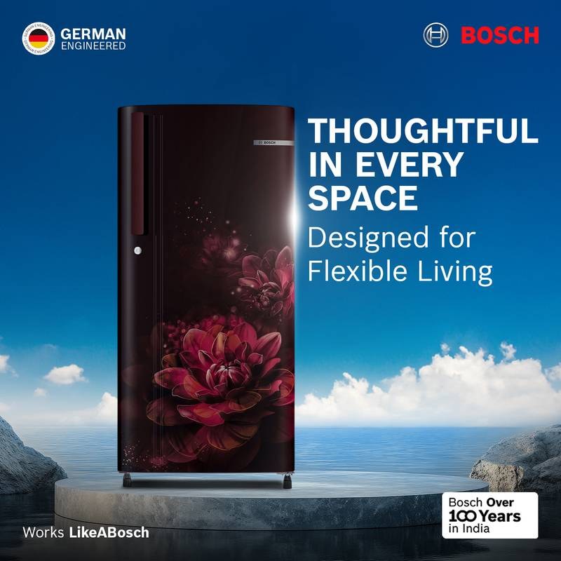 BOSCH 185 L Direct Cool Single Door 2 Star Refrigerator (Wine Sevian) - Photo 3