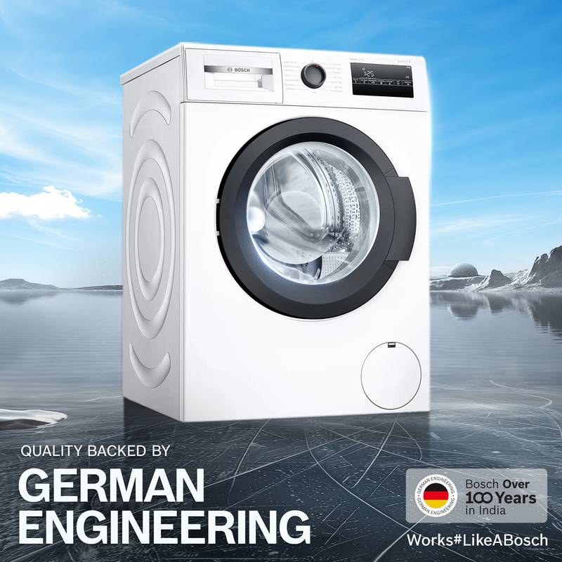 BOSCH 8 kg Fully Automatic Front Load Washing Machine with In-built Heater White - Photo 2