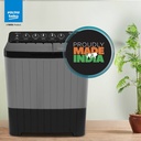 Voltas Beko 9 kg Semi Automatic Top Load Washing Machine Black, Grey - Photo 2