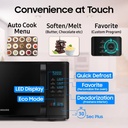 Samsung 23 L Auto Cook Programs, Child Safety Lock, Memory Feature, Deodorization Solo Microwave Oven (BLACK) - Photo 4