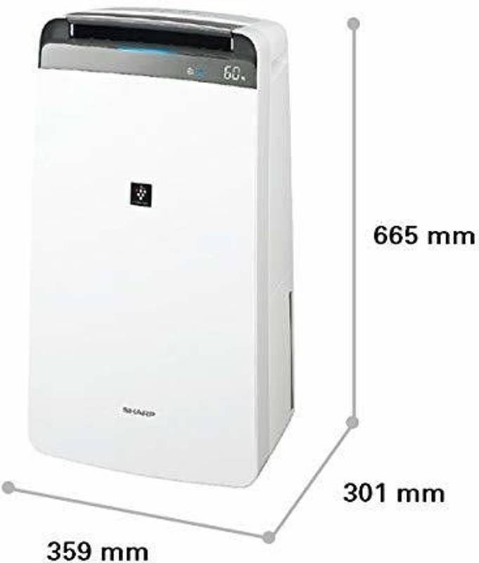 Sharp Air Purifier & Dehumidifier for Homes, Rooms, Offices | Awarded Plasmacluster Tech. | True HEPA H14 (in E1822 type) & Activated Carbon Filter | Auto Dehumidification | PM2.5 Indicator | Model: DW-J20FM-W Portable Room Air Purifier (White) - Photo 2