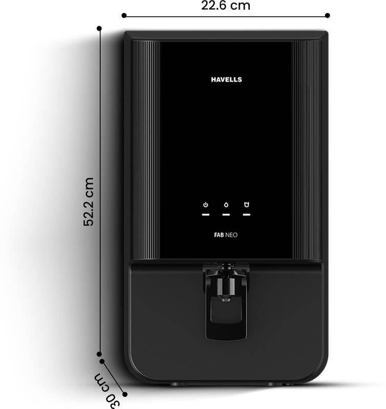 HAVELLS Fab Neo 7 L RO + UF Water Purifier Suitable for Borewell, Tanker & Municipal Water,1 Year Warranty (Black) - Photo 2
