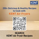 KENT Ultra Air Fryer 4L 1300W | Fry, Bake, Grill & Roast | Up to 80% Less Oil Usage | Rapid Heat Circulation | Adjustable Temperature Control Knob 80 to 200 | Auto Cut-Off Air Fryer (Black) - Photo 3