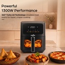 Kenstar Aster Smart 4.5 L with See Through Window Non-Stick Pan 2 Years Warranty Air Fryer (Black) - Photo 3