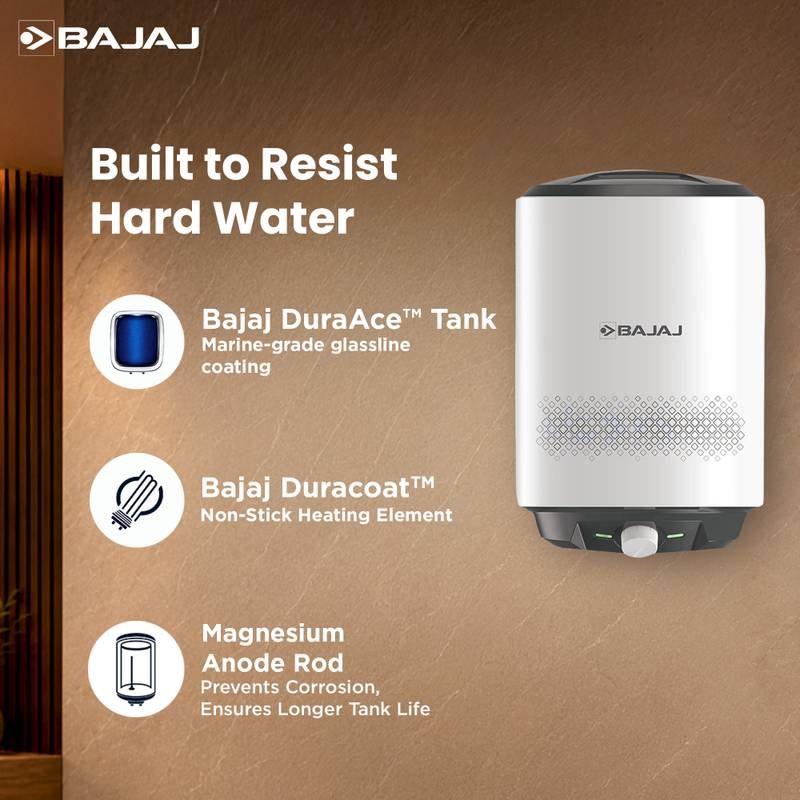 BAJAJ Shield Series Popular Plus 25L 25 L Storage Water Geyser Water Heater For Home5 Star Rated Geyser for Bathroom & Kitchen Efficient Copper Heating Element Suitable for High-Rise Buildings - Photo 3