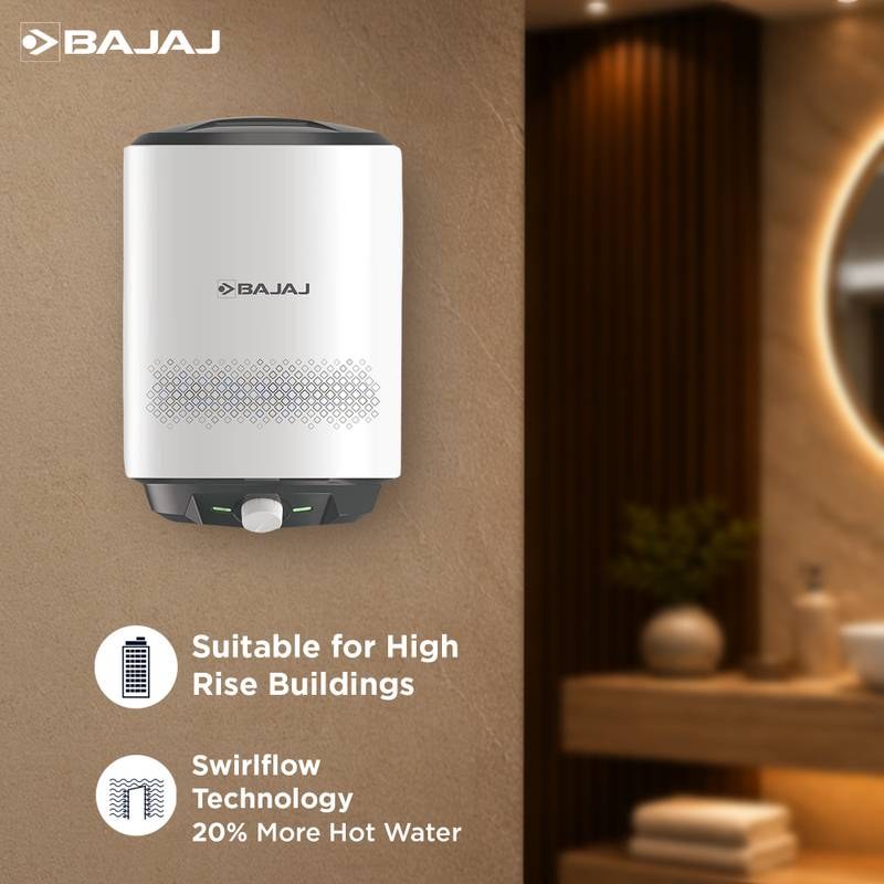 BAJAJ Shield Series Popular Plus 15L 15 L Storage Water Geyser Water Heater For Home5 Star Rated Geyser for Bathroom & Kitchen Efficient Copper Heating Element Suitable for High-Rise Buildings - Photo 4